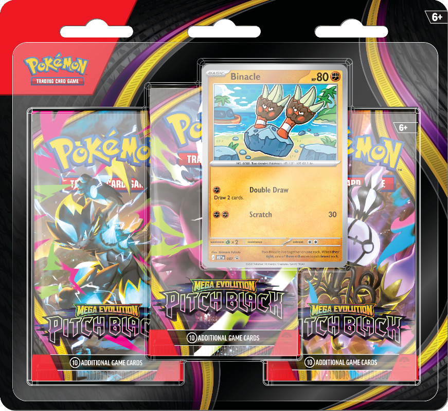 Pokémon TCG: Mega Evolution Pitch Black - 3-Pack Blister